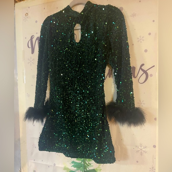 Front Sequin Mini Bodycon Dress - Picture 6 of 9